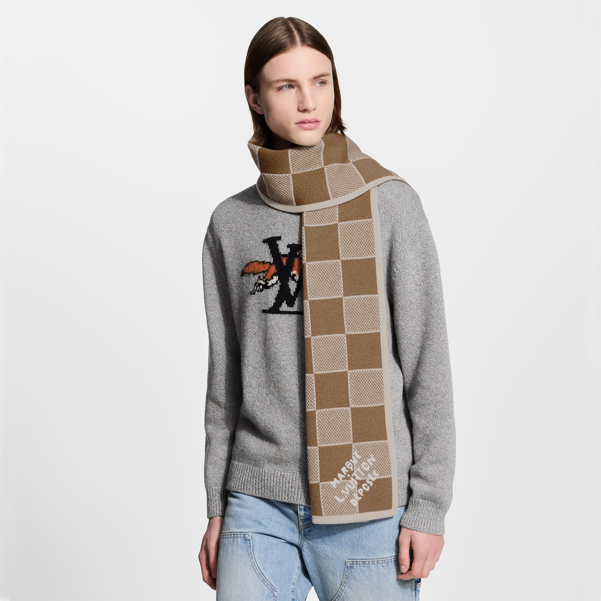 Damier Heritage Scarf S00 - Men - Accessories | LOUIS VUITTON ®